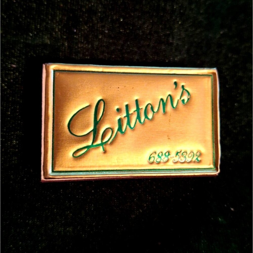 Vintage Matchbook Matches Litton's Market Restaurant Knoxville TN 1970s Gold Foi